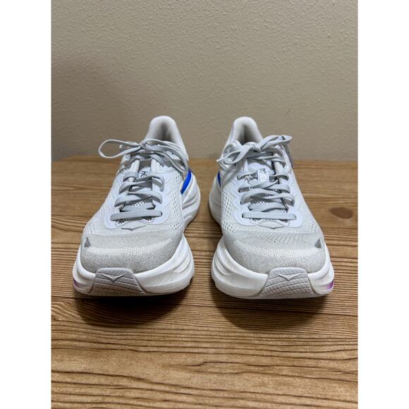 HOKA ONE ONE Bondi 9 Running Shoes 8 White Max Cushion Road Trainers No Insoles - Picture 2 of 8